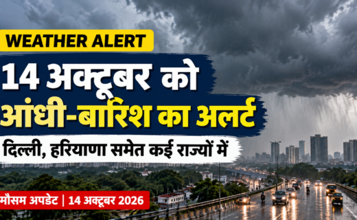 14 अक्टूबर का मौसम: दिल्ली, पंजाब और हरियाणा में आंधी-बिजली का अलर्ट, जानें अपने शहर का हाल